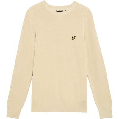 Lyle & Scott Heren Geribbelde Raglan Trui (Grijs Taupe)