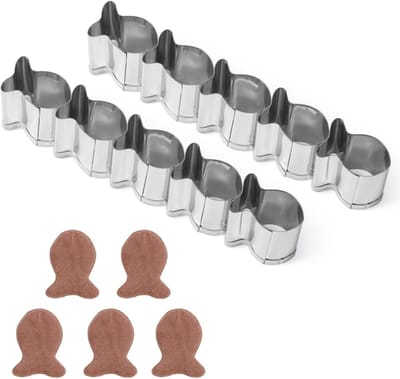 Mini Visvormige Bakvorm 2 Stuks - Roestvrij Staal, Anti-Aanbak Ontwerp - Snacks, Koekjes, Diervormig