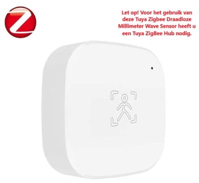 Tuya Zigbee mmWave Presence Sensor – Slimme Aanwezigheidsmelder – Bewegings- & Aanwezigheidsdetectie voor SmartLife