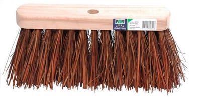 MM Eurotool Straatbezem 29 cm met harde bassine natuurvezels en FSC-hout