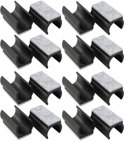 Stoelglijders Set - Vloerbeschermers - Stil Meubilair - Geluidsabsorberend Vilt - 16 Stuks - Zwart