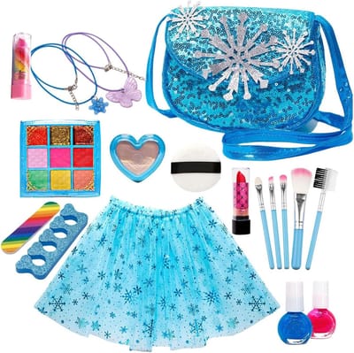Speelgoed Make-up - Nep Make-up Kinder Make-up - Fantasie Spel - Huidvriendelijk Materiaal - 21 x 17 x 8 cm
