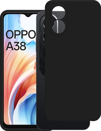 Cazy hoesje geschikt voor Oppo A18 (4G) / A38 (4G) Hoesje Siliconen - Flexibele Case - Zwart