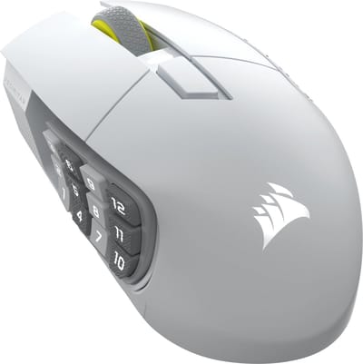Corsair Scimitar Elite Wireless SE - Draadloze Gaming Muis - Rechtshandig - Bluetooth - Optisch - 33000 DPI - Wit