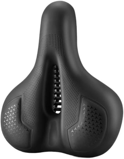 Fietszadel Comfort - Zadel Kussen - Comfortabel Fietsen - Schokabsorberend Gel - Verdikt - Zwart