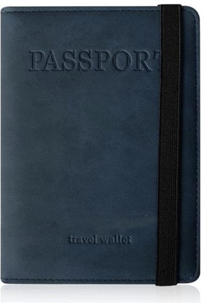 Famanu - Paspoort- en ID-kaarthouder met RFID-bescherming, koffiebruin, 14,8×10,5 cm, minimalistisch