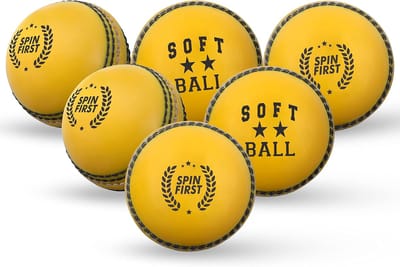 Zachte Cricketballen - Oefenballen Trainingsballen - Cricket Training Vaardigheden - Geschikt voor alle leeftijden - Junior Maat - Geel