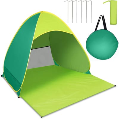 Pop-Up Strandtent met UPF 50+ Bescherming - Draagbare Tenten voor Buiten Activiteiten