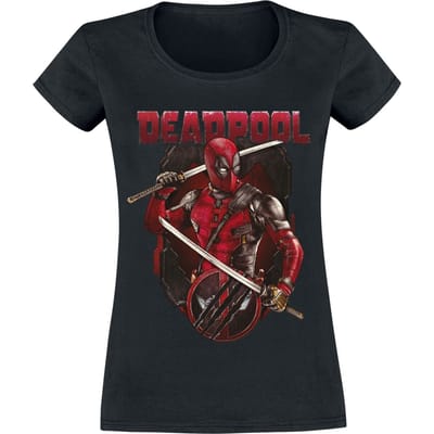 Deadpool T-shirt - 3 - Ready For Deadpool - S tot XL - voor Vrouwen - zwart