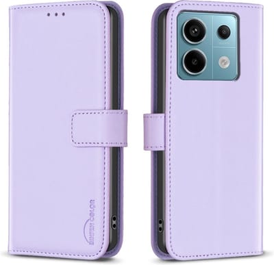 BINFEN Hoesje - Geschikt voor Xiaomi Redmi Note 13 Pro 5G / Poco X6 Hoesje - BINFEN Color Book Case - Lavendel