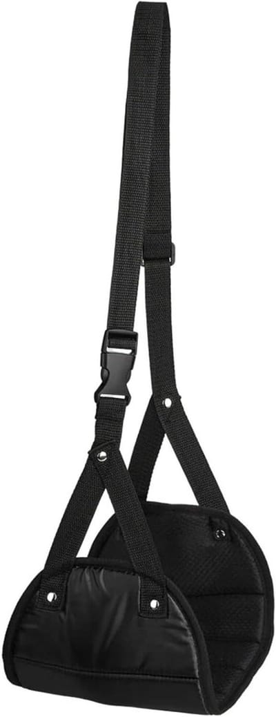 Vliegtuig Voetsteun - Reis Hangmat - Comfortabel Reizen - Draagbaar Ontwerp - 600 g - Zwart