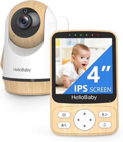 SnelShoppen - Babyfoon met Camera en Nachtzicht - 29U Batterijduur, Geen Wifi Nodig, 1000ft Bereik, Temperatuurmonitor, ECO-modus, Pan-Tilt, 2x Zoom,