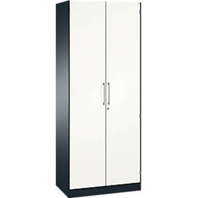 Vleugeldeurkast ASISTO C 3000, 5 ordnerhoogten, B 800 mm, antraciet/wit