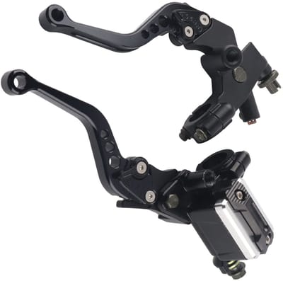 Dailygoods- Embrayage Set - CNC Aluminium - Universeel 7/8 Inch - Remcilinder - Hoofdremcilinder - Reservoirhendels - Eenvoudige Installatie - Motorfietsremhendels