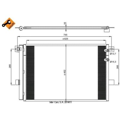 Condensor, airconditioning NRF 350041
