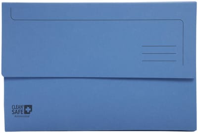 Pocketmap exacompta cleansafe a4 400gr blauw | 10 stuks