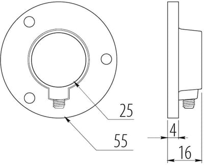 GTV M V-MRRS025001 - Koppelstuk voor Ronde Staaf - 25mm