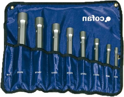 Dopsleutelset - Steeksleutelset - Moeilijke Plekken - Chroom-Vanadium Staal - 8 en 12 Delig - Zilverkleurig