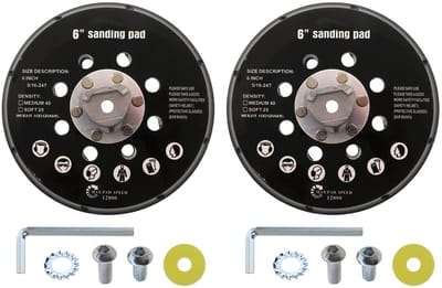 Dailygoods- Schuurdiscs 15.2 cm - 17-Holes - Velcro - Compatibel met Makita/Festool - 1200 rpm - Inclusief accessoires - Schuurpads