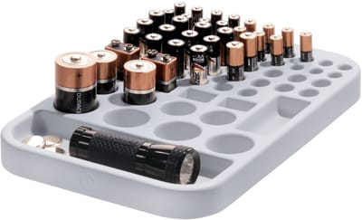 iDesign - Eco Tray Lade Organizer 2 Vaks - Gerecycled Kunststof - Grijs -