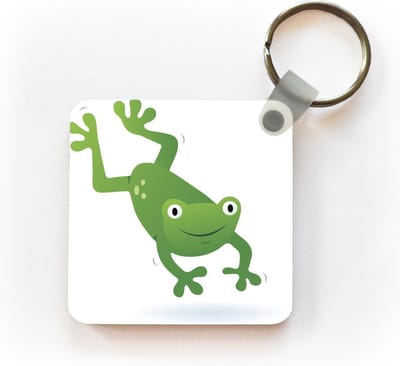Sleutelhanger - Uitdeelcadeautjes - Kikker - Wit - Dieren - Plastic