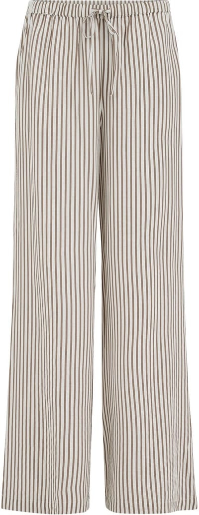 WE Fashion Dames wide leg seersucker broek met streep