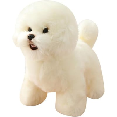 Hoge Kwaliteit Simulatie Maltezer Hond Pluche Speelgoed Knuffeldier Realistische Schnauzer Bichon Frise Speelgoed Voor Luxe Huisdecoratie Huisdier Cadeau St Praktisch Gebruik 38cm