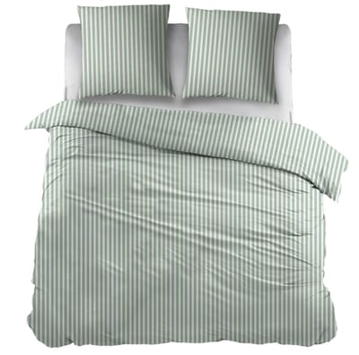 Snoozing Iris Dekbedovertrek - Tweepersoons - 200x200/220 cm - Green