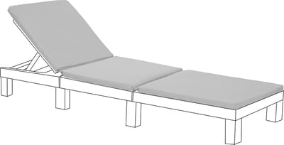 Ligbedkussens - Allibert Daytona Ligbed Vervangingskussen - Ligstoel Kussen - Tuinstoel Kussen - Zonnebed Kussen voor Tuin 198x66x5 cm