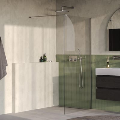 Brauer Oblivion - Inloopdouche - Helder Glas - 90 x 200 cm - incl. Glascoating - PVD RVS-Kleurig Geborsteld