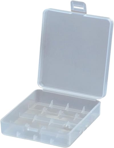Batterijhouder Case - Batterijbox Opslag - Batterijen Organiseren - Stof- en Schokbestendig - ca. 77x43x22 cm - Helder