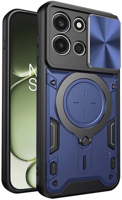 Hoesje geschikt voor OnePlus Nord 6 - Techsuit CamGuard Pro Back Cover - Blauw