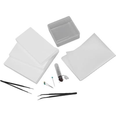 Complete set gereedschap voor het maken van preparaten Kit voor het maken van preparaten Entomologische verzamelbenodigdheden met schuimrubberen prikbord Helder