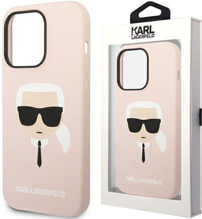 Karl Lagerfeld KLHMP14LSLKHLP iPhone 14 Pro 6.1 "hardcase light pink / light pink Silicone Karl`s Head Magsafe