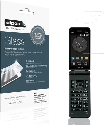 dipos – 2x Pantserfolie geschikt voor Kyocera Gratina KYF44 | 9H Screenprotector