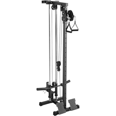 LAT Pull Down Machine, 3-in-1 Row Kabelmachine, Kabelmachines Home Gym met 18-Niveaus Hoogteverstelling, Wandmontage Ontwerp, Belasting 227kg Lat Toren voor