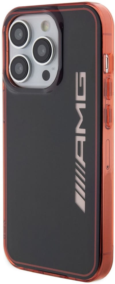 AMG Back cover - iPhone 15 Pro - Zwart - Double Layer - Schokabsorptie - Rood Frame