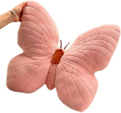 NTHProducts - Butterfly Kussen - Decoratief Kussen - Roze - Sierkussen voor Woonkamer en Slaapkamer - 40x33cm - Uniek Design
