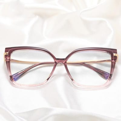Stijlvolle Optiek Min Sterkte Bril Dames Luipaard Oversized Vierkant Montuur Metaal Anti Blauw Licht 0~-6 0