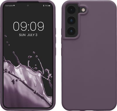 kwmobile telefoonhoesje geschikt voor Samsung Galaxy S22 - Hoesje met siliconen coating - Smartphone case in Bleke iris
