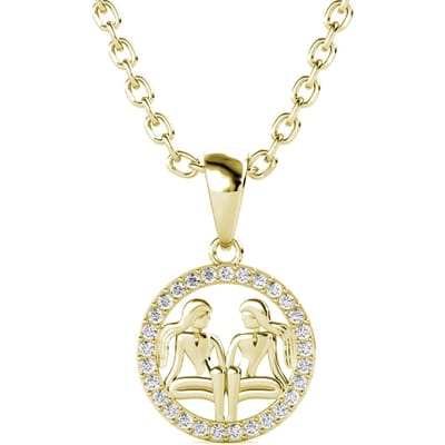 Tweelingen Zodiac Hangers - Goud en Kristal