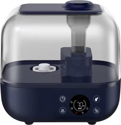 J&R Luchtbevochtiger - Luchtbevochtigers - Slaapkamer - Babykamer - Kantoor - Woonkamer - Warme en koele mist - 5 Liter - Blauw
