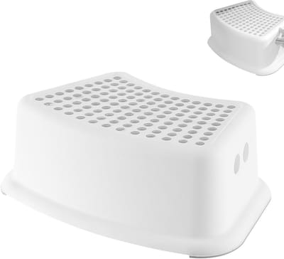 Toilet Kruk - Potty Step - Comfortabele Houding - Stabiele Anti-slip Basis - 37 x 25 x 13 cm - Grijs