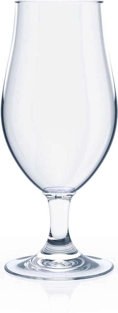 HappyGlass - Mister Gustav Bierglas 500 ml Set van 6 Stuks - Kunststof - Transparant