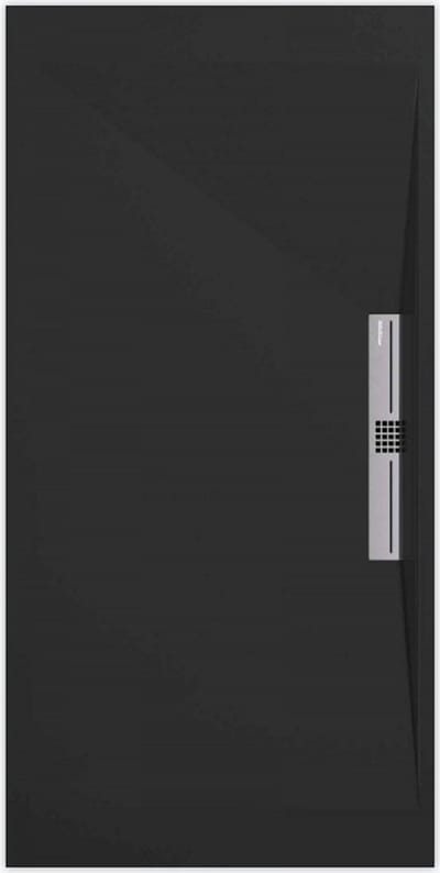 Sanifun douchebak Stone Side Black Smooth 1000 x 800 S