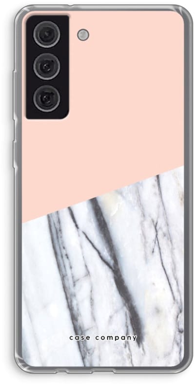Case Company® - Hoesje geschikt voor Samsung Galaxy S21 FE hoesje - A touch of peach - Soft Cover Telefoonhoesje - Bescherming aan alle Kanten en Schermrand