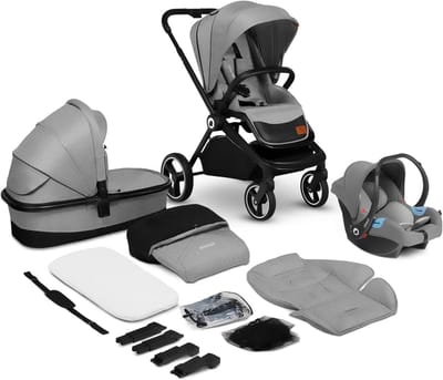 Combi Kinderwagen 3-in-1 - Reiswieg Buggy Autostoel - Veilig Reizen Met Baby - ADAC Gecertificeerd Autostoel