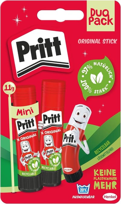 Veilige en kindvriendelijke lijmstift voor knutselen en school - 2x 11g