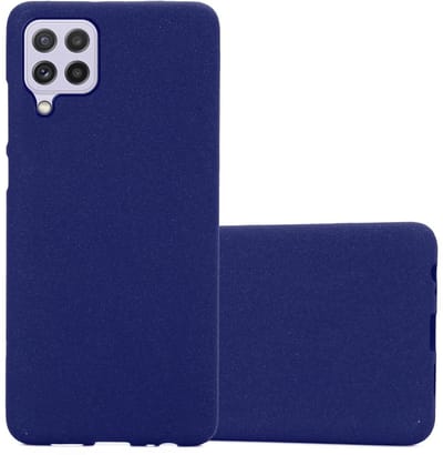 Cadorabo Hoesje geschikt voor Samsung Galaxy A22 4G / M22 / M32 4G in FROST DONKER BLAUW - Beschermhoes gemaakt van flexibel TPU silicone Case Cover