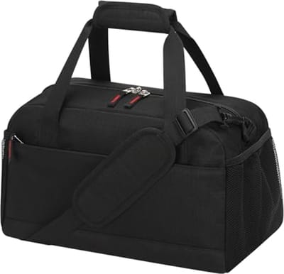 Sporttas met Vochtige-Zak - Lichtgewicht Cabine Tas 35x20x20 cm voor Gym, Sport en Weekend - Zwart